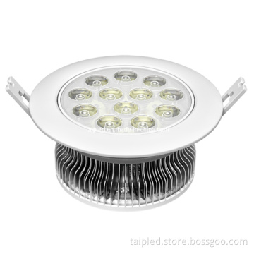 12W High Power LED Downlight, High Lumens LED Recessed Downlight, Epistar LED 120lm/W, CE RoHS
